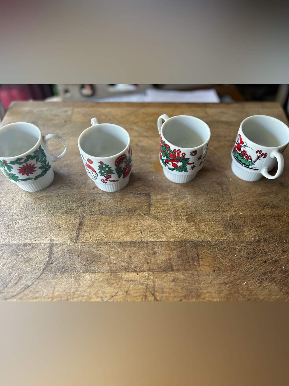 Japanese ceramic mugs, set of 4